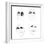 The Beatles Line Drawing-Logan Huxley-Framed Art Print