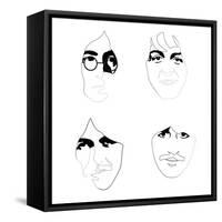 The Beatles Line Drawing-Logan Huxley-Framed Stretched Canvas