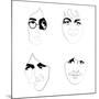 The Beatles Line Drawing-Logan Huxley-Mounted Art Print