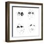 The Beatles Line Drawing-Logan Huxley-Framed Art Print