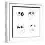 The Beatles Line Drawing-Logan Huxley-Framed Art Print