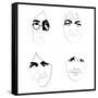 The Beatles Line Drawing-Logan Huxley-Framed Stretched Canvas