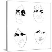 The Beatles Line Drawing-Logan Huxley-Stretched Canvas