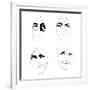 The Beatles Line Drawing-Logan Huxley-Framed Art Print