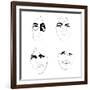 The Beatles Line Drawing-Logan Huxley-Framed Art Print