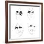 The Beatles Line Drawing-Logan Huxley-Framed Art Print