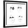 The Beatles Line Drawing-Logan Huxley-Framed Art Print