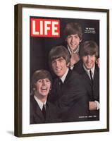 The Beatles, Ringo Starr, George Harrison, Paul Mccartney and John Lennon, August 28, 1964-John Dominis-Framed Photographic Print