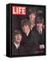 The Beatles, Ringo Starr, George Harrison, Paul Mccartney and John Lennon, August 28, 1964-John Dominis-Framed Stretched Canvas
