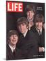 The Beatles, Ringo Starr, George Harrison, Paul Mccartney and John Lennon, August 28, 1964-John Dominis-Mounted Premium Photographic Print