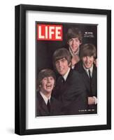 The Beatles, Ringo Starr, George Harrison, Paul Mccartney and John Lennon, August 28, 1964-John Dominis-Framed Premium Photographic Print