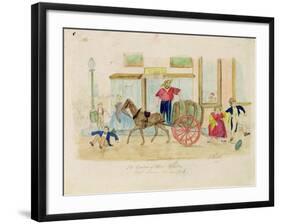 The Beauties of Street Sprinkling, New York City, 1856-Thomas Worth-Framed Giclee Print