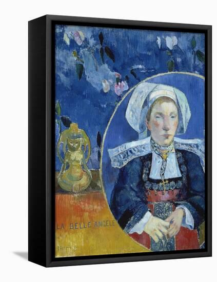 The Beautiful Angel (Madame Angele Satre, the Innkeeper at Pont-Aven), 1889-Paul Gauguin-Framed Stretched Canvas