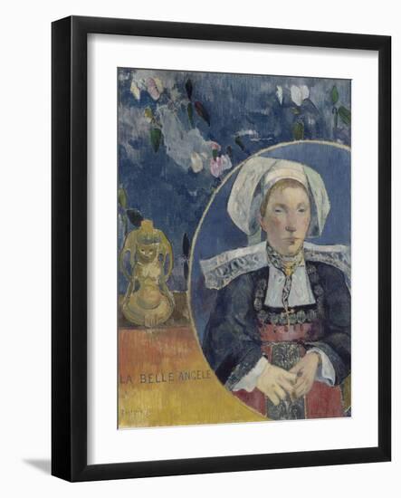 The Beautiful Angèle, 1889-Paul Gauguin-Framed Giclee Print