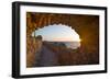 The Beautiful Byzantine Castle Town of Monemvasia in Laconia at Sunset, Peloponnese - Greece-Remy Musser-Framed Photographic Print