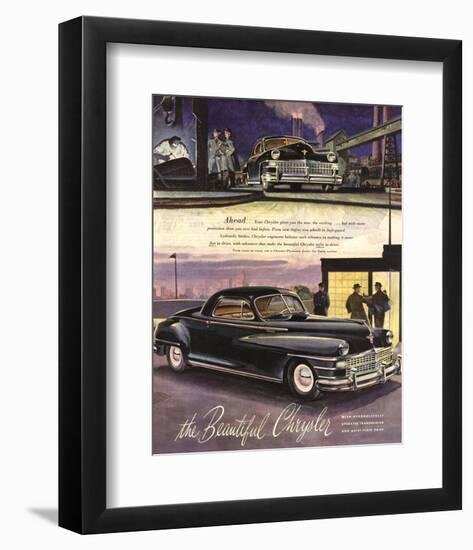 The Beautiful Chrysler - Black-null-Framed Premium Giclee Print