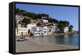 The Beautiful Cove of Sa Tuna, Near Begur, Costa Brava, Catalonia, Spain, Mediterranean, Europe-Robert Harding-Framed Stretched Canvas