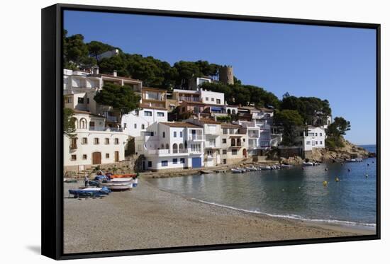 The Beautiful Cove of Sa Tuna, Near Begur, Costa Brava, Catalonia, Spain, Mediterranean, Europe-Robert Harding-Framed Stretched Canvas