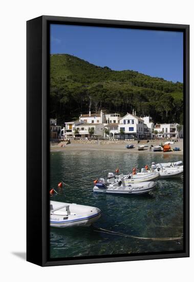 The Beautiful Cove of Sa Tuna, Near Begur, Costa Brava, Catalonia, Spain, Mediterranean, Europe-Robert Harding-Framed Stretched Canvas