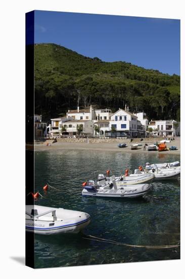 The Beautiful Cove of Sa Tuna, Near Begur, Costa Brava, Catalonia, Spain, Mediterranean, Europe-Robert Harding-Stretched Canvas