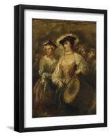 The Beautiful Drummeress-William Hogarth-Framed Premium Giclee Print