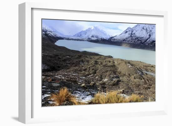 The Beautiful Mueller Glacier Lake at the Head of the Kea Point Track in Mt-Paul Dymond-Framed Photographic Print