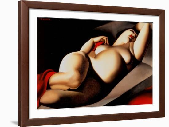 The Beautiful Rafaela-Tamara de Lempicka-Framed Art Print