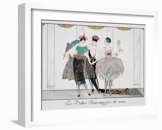 The Beautiful Savages, Engraved by Henri Reidel, 1920-Georges Barbier-Framed Giclee Print