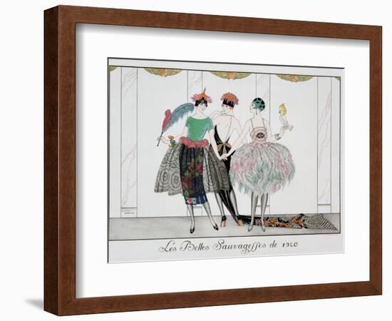 The Beautiful Savages, Engraved by Henri Reidel, 1920-Georges Barbier-Framed Giclee Print