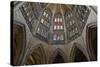 The Beautiful Stained Glass Above the Choir in the Abbaye De La Trinite-Julian Elliott-Stretched Canvas
