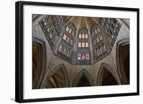 The Beautiful Stained Glass Above the Choir in the Abbaye De La Trinite-Julian Elliott-Framed Photographic Print