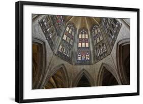 The Beautiful Stained Glass Above the Choir in the Abbaye De La Trinite-Julian Elliott-Framed Photographic Print