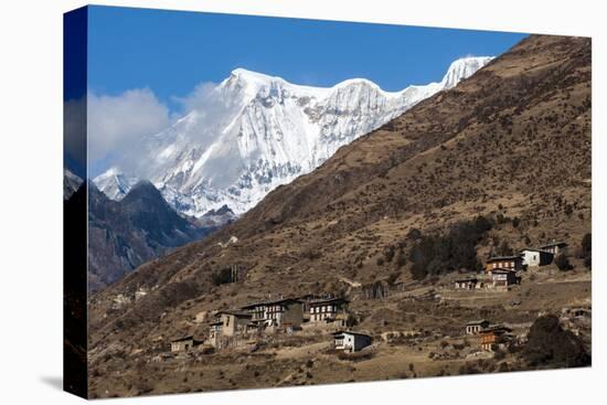 The Beautiful Village of Laya in the Himalayas, Bhutan, Asia-Alex Treadway-Stretched Canvas