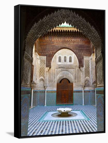 The Beautifully Ornate Interior of Madersa Bou Inania, Fes, Morocco-Doug Pearson-Framed Stretched Canvas