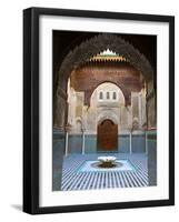 The Beautifully Ornate Interior of Madersa Bou Inania, Fes, Morocco-Doug Pearson-Framed Photographic Print