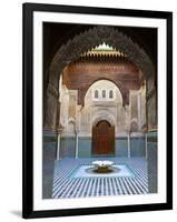 The Beautifully Ornate Interior of Madersa Bou Inania, Fes, Morocco-Doug Pearson-Framed Photographic Print