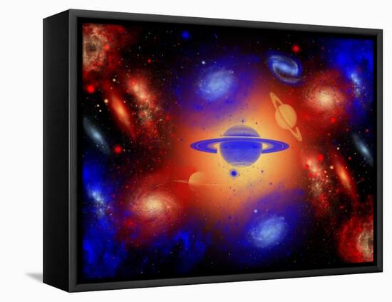 The Beauty of the Creation of the Universe.-Stocktrek Images-Framed Stretched Canvas