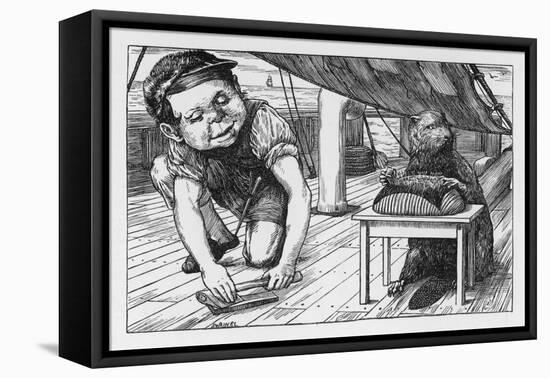 The Beaver Suspects the Butcher's Intentions-Henry Holiday-Framed Stretched Canvas
