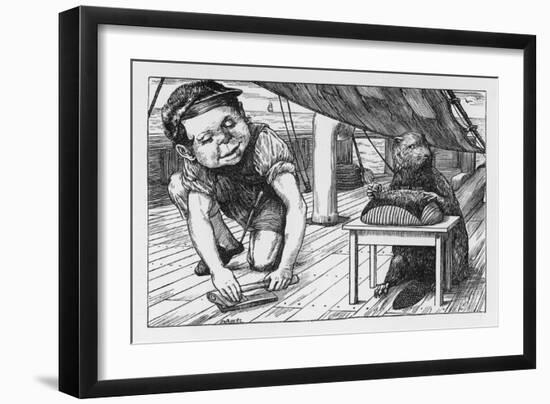 The Beaver Suspects the Butcher's Intentions-Henry Holiday-Framed Art Print