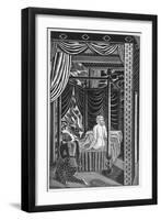 The Bed Chamber, from 'The Famous Tragedy of the Rich Jew of Malta', Written by Christopher Marlowe-Eric Ravilious-Framed Premium Giclee Print