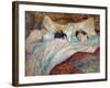 The Bed Two Sleeping Children. Oil on Cardboard by Henri De Toulouse Lautrec (1864-1901) 1892 Dim.-Henri de Toulouse-Lautrec-Framed Giclee Print