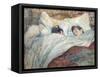 The Bed-Henri de Toulouse-Lautrec-Framed Stretched Canvas