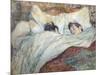 The Bed-Henri de Toulouse-Lautrec-Mounted Art Print