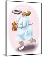 The Bedpan Nurse-Linda Braucht-Mounted Giclee Print