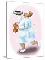 The Bedpan Nurse-Linda Braucht-Stretched Canvas