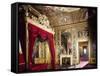 The Bedroom Containing Canopied Bed Where Vittorio Emanuele II of Savoy Was Born-null-Framed Stretched Canvas