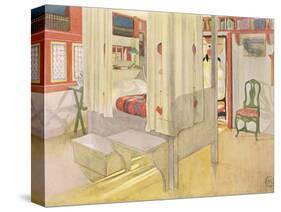 The Bedroom, Published in "Lasst Licht Hinin," 1909-Carl Larsson-Stretched Canvas
