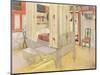 The Bedroom, Published in "Lasst Licht Hinin," 1909-Carl Larsson-Mounted Giclee Print