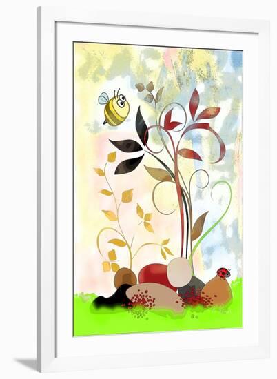 The Bee And The Ladybug-Ruth Palmer-Framed Art Print