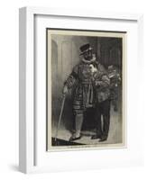 The Beefeater and the Drummer, a Sketch in the Tower-Sir James Dromgole Linton-Framed Giclee Print